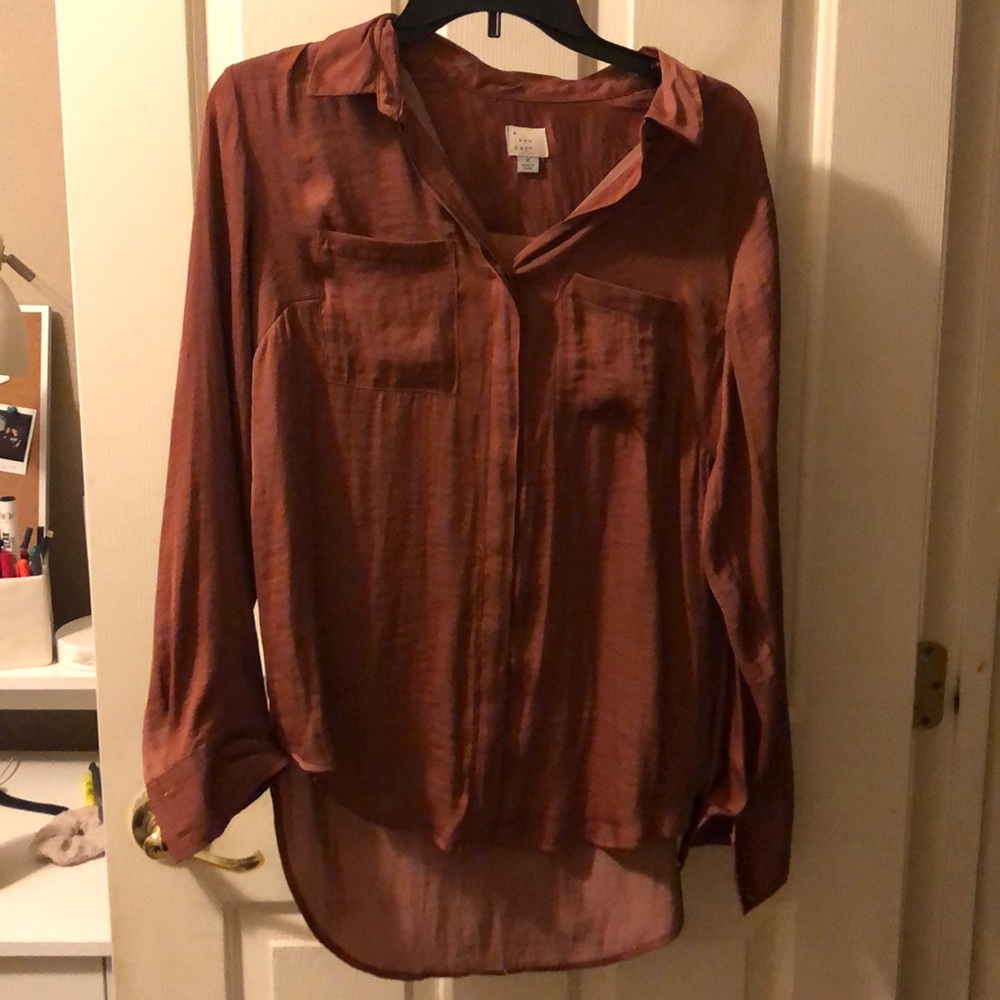 Rustic orange dress shirt
